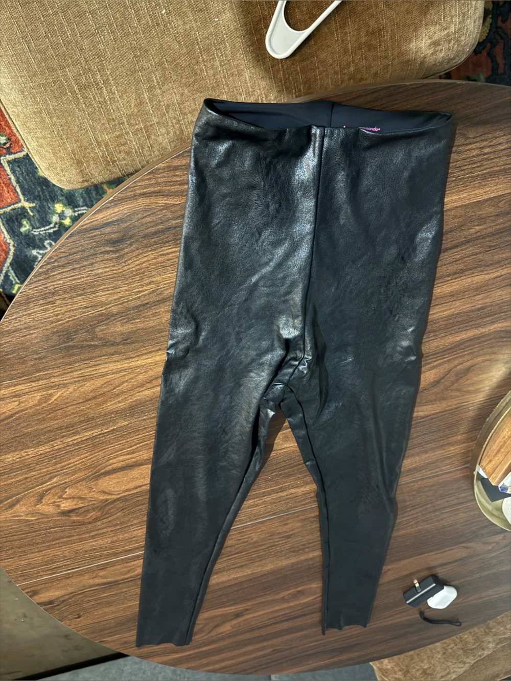 Commando Black Faux Leather Leggings Size Small
